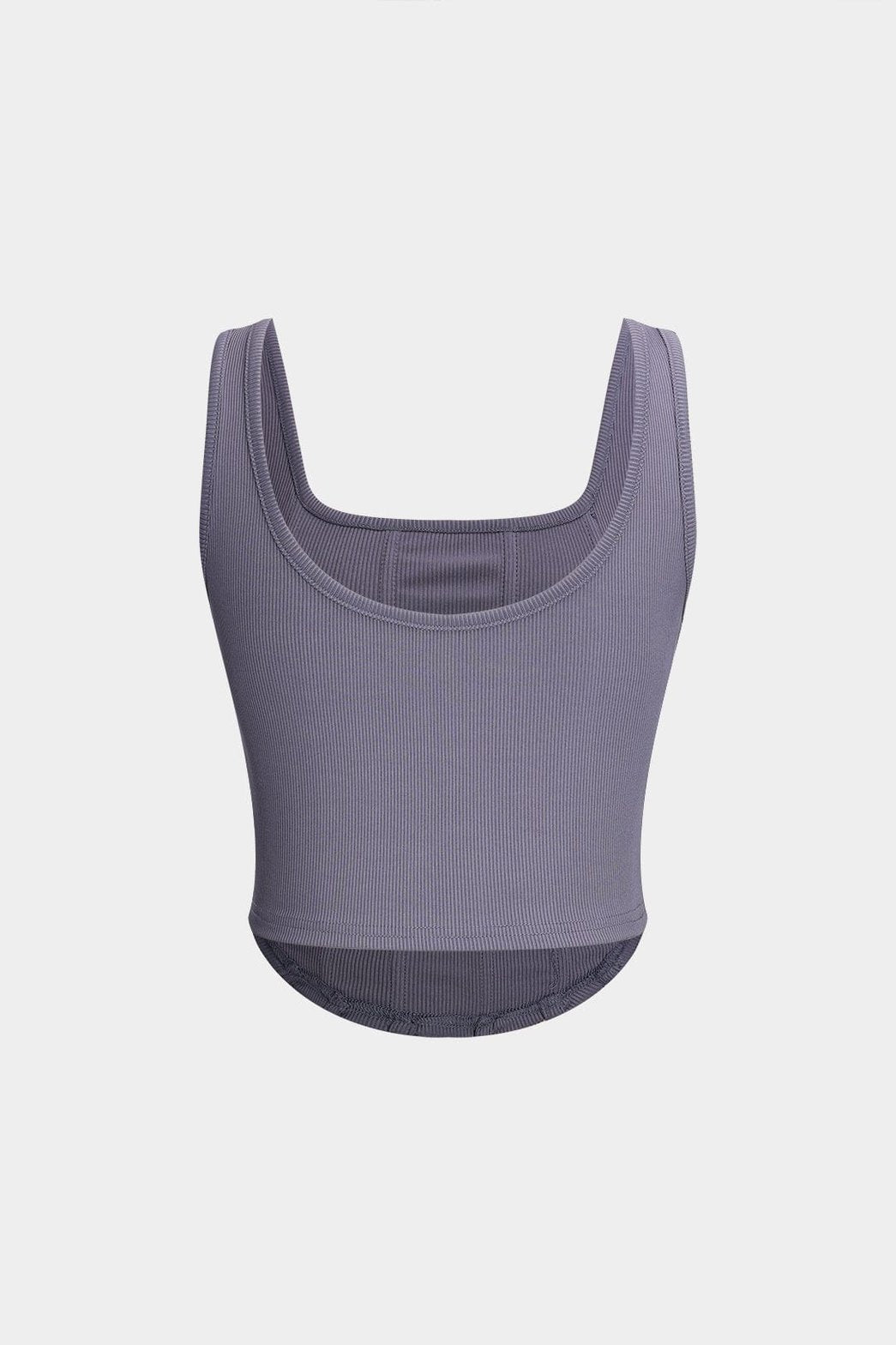 Top court style corset gris vue de dos lune