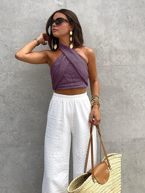 Haut dos-nu beige moderne