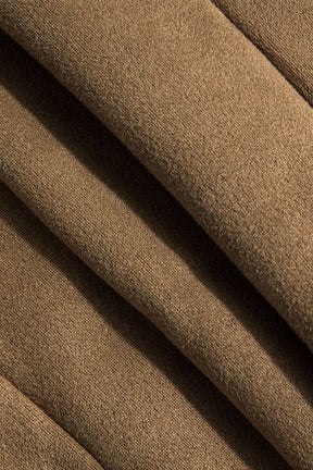 Top à franges suède camel détail lune