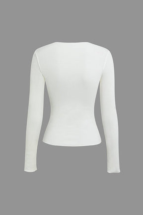 Top blanc moulant sophistication