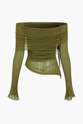 Top en tricot détail froncé élégance
