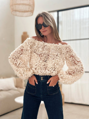 Top rose moderne féminin grace