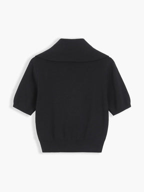Top tricot col V porté doux