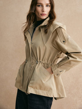 Trench beige détail manche délicat
