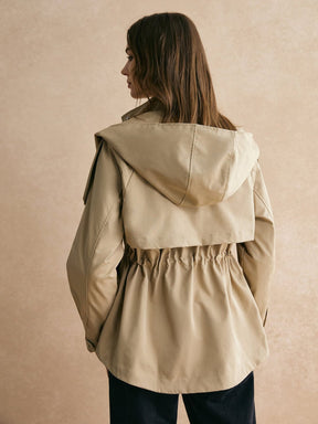 Trench beige détail col raffiné