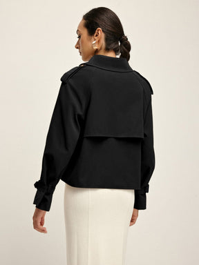 Trench-coat détail manche rosée