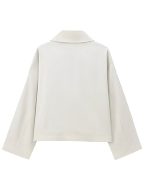 Trench-coat blanc détail boutonnage soleil