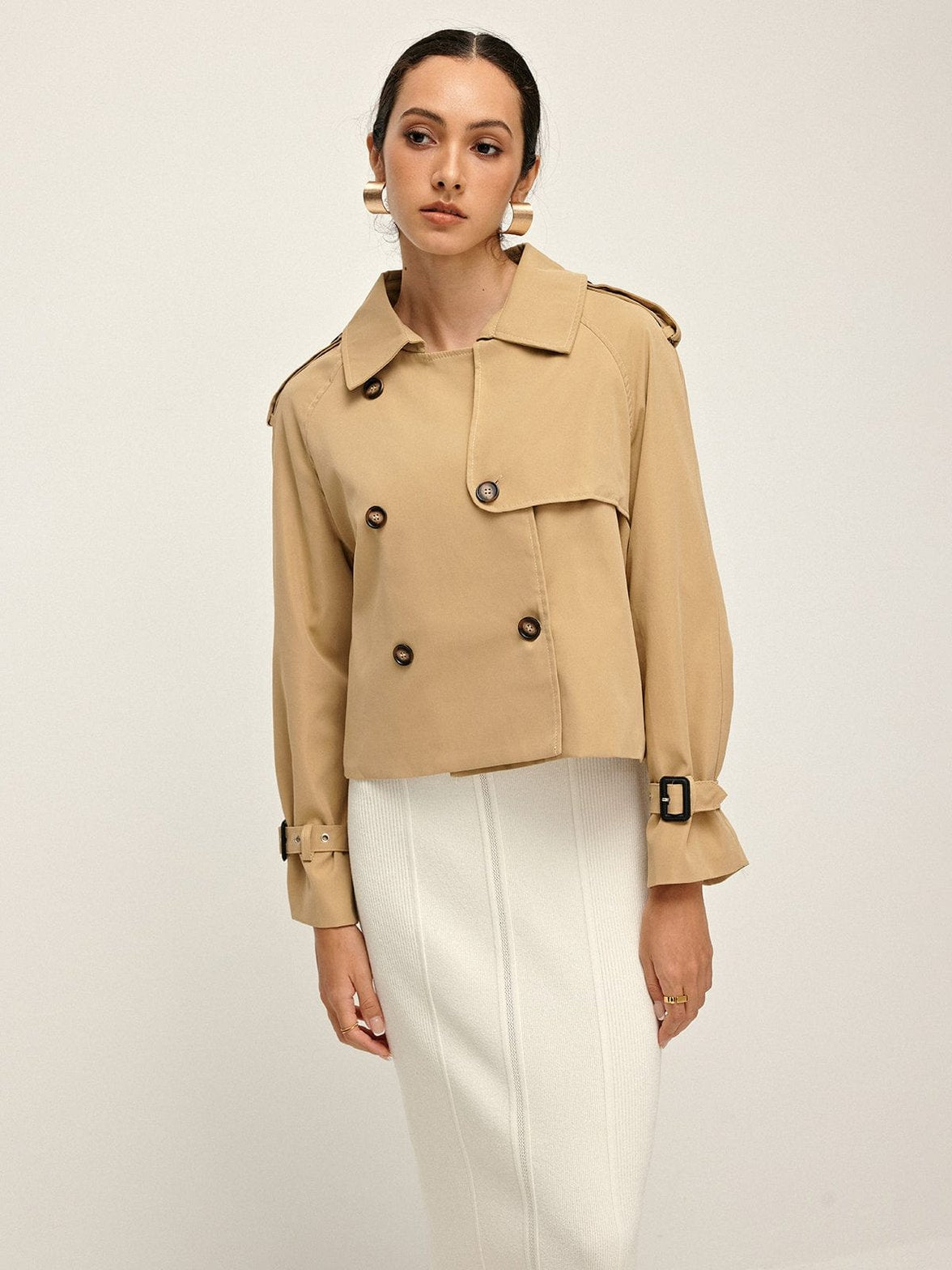 Trench-coat boutonnage détaillé nuage