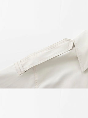 Trench-coat blanc détail manche nuage