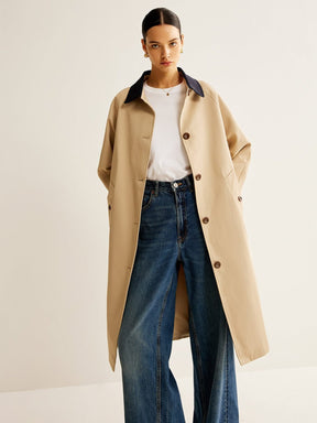 Trench-coat élégant vue de dos douceur