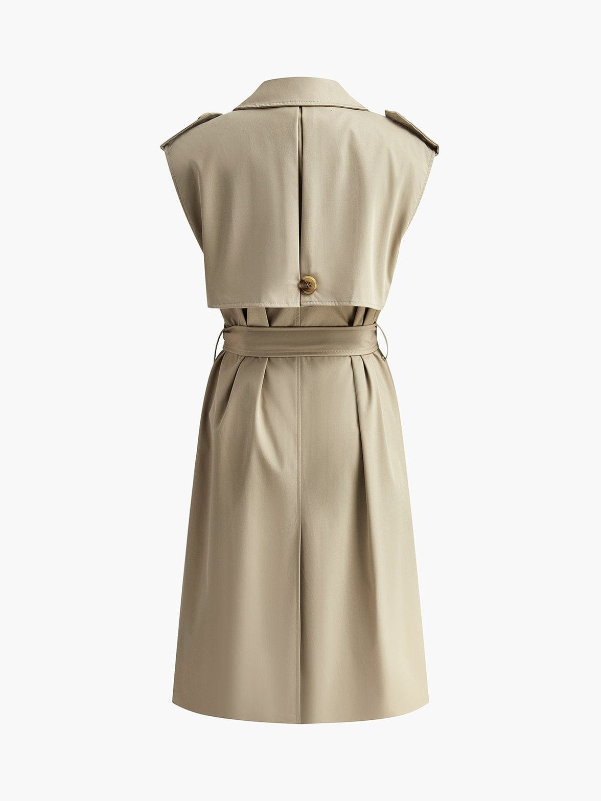 Trench gilet beige vue de côté - Gracieux