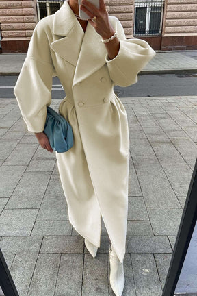 Manteau long ivoire sophistiqué étoile