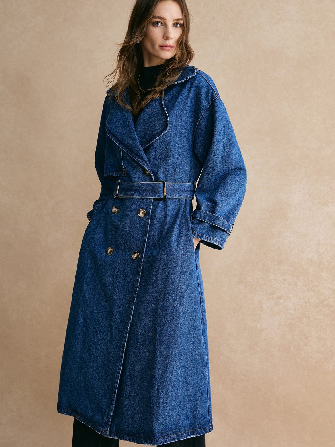 Trench denim vue de dos étoile