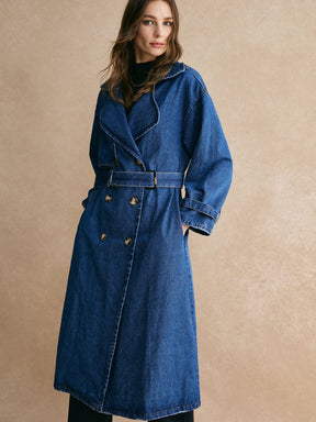 Trench denim vue de dos étoile
