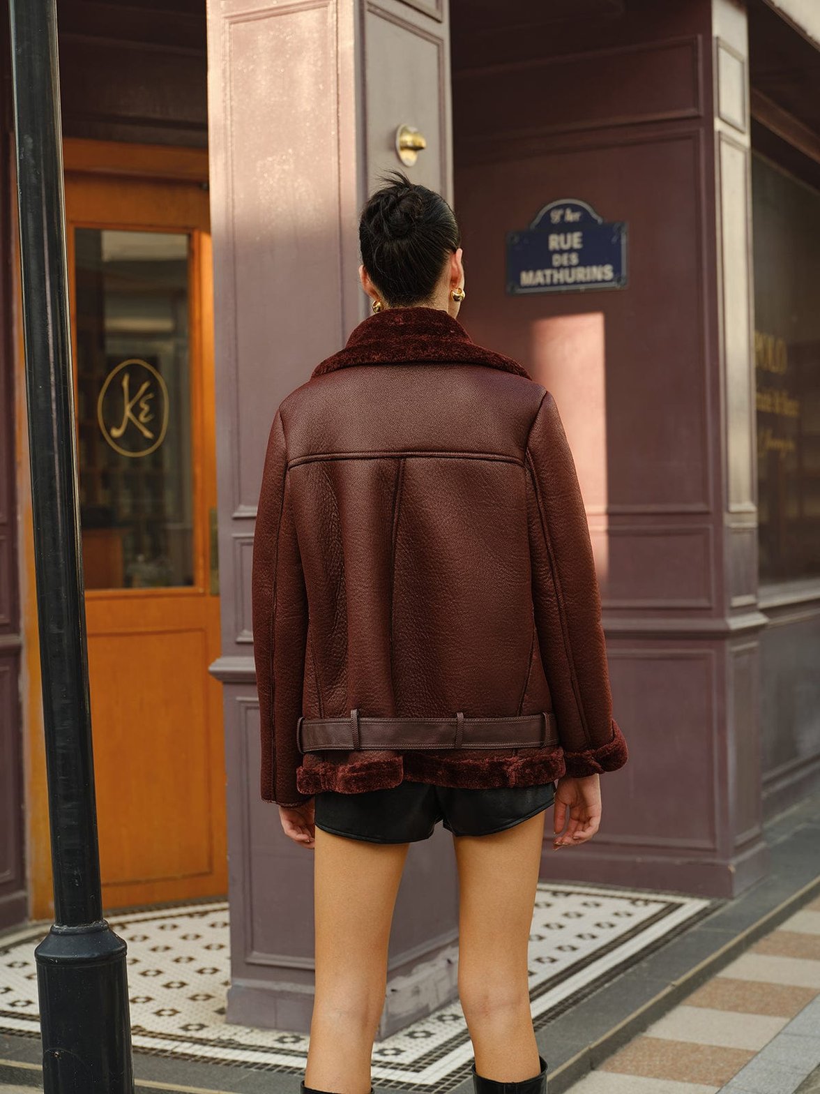 Détail manche veste aviateur velours