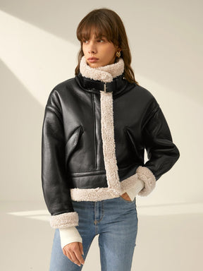 Veste aviateur en simili cuir vue de dos sublime