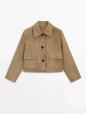 Vue d'ensemble de la veste beige perle