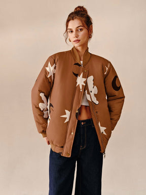 Veste bohème zip motifs ethniques rêve