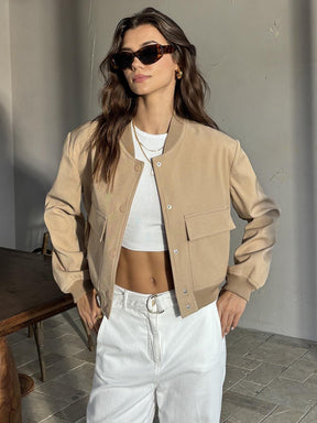 Veste bomber casual détail des manches pluie