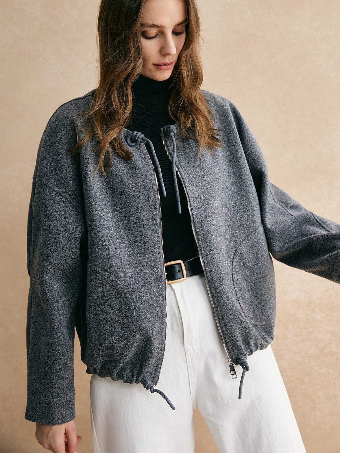 Veste à cordon détail tendance raffiné