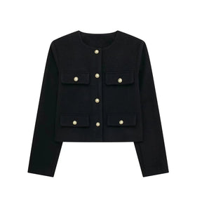 Veste boutonnée style parisien élégance