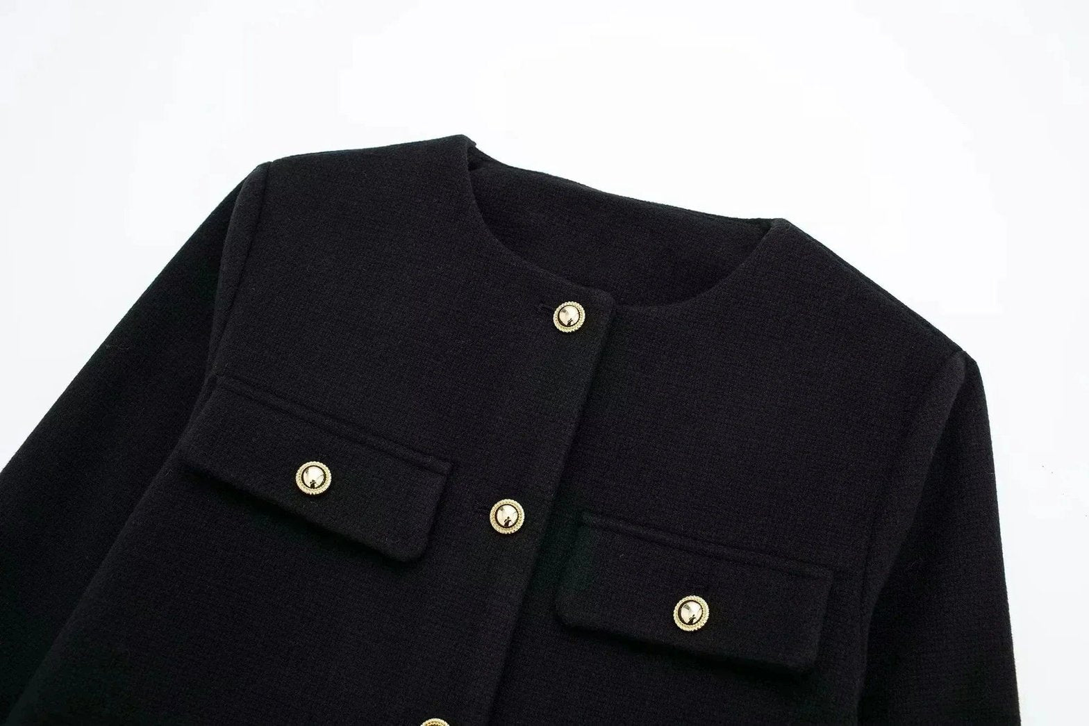 Veste sophistiquée détails dorés grâce