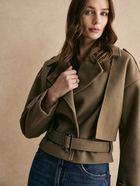 Veste ceinturée décontractée douceur