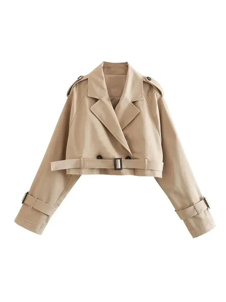 Veste courte à ceinture style