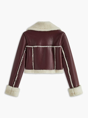 Veste courte doublée polaire détail lune