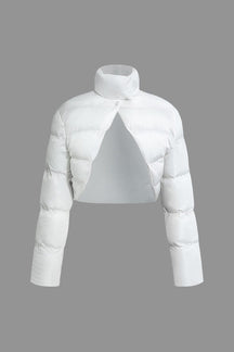 Détail couture veste courte fleur