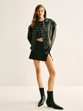 Veste simili cuir vue de dos nuage