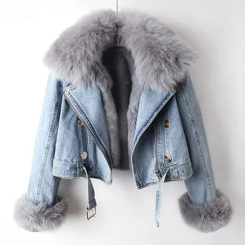 Veste hiver luxe détail fourrure - Luna