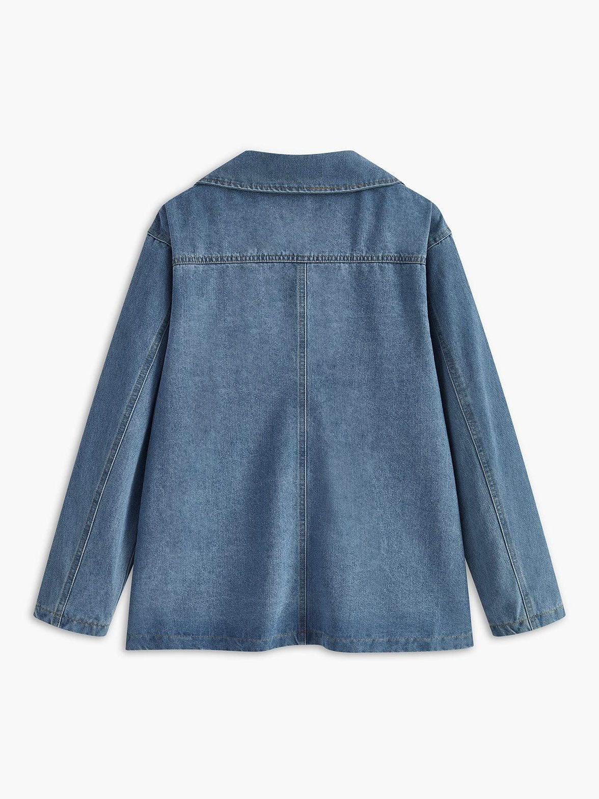 Veste en jean cargo style blazer vue de dos étoile