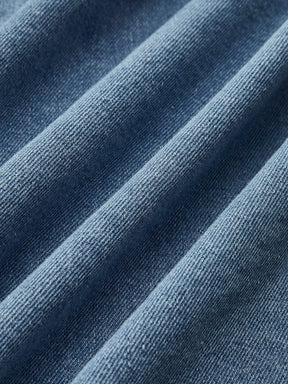 Veste en jean cargo portée vue latérale nuage