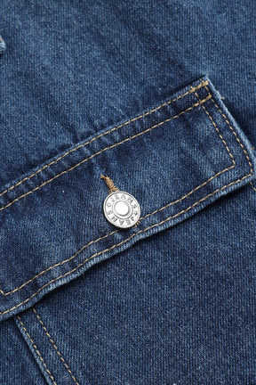 Détail poches veste jean étoile