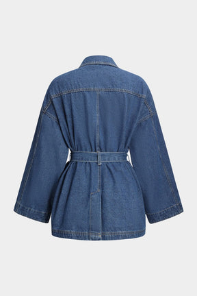 Veste denim ample vue de dos nuage