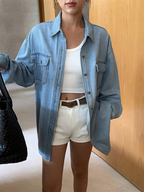 Vue de profil veste en jean casual rêve