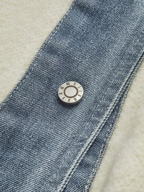 Veste tricotée finitions denim raffiné