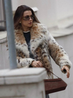 Veste léopard détail chaleur