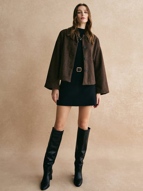 Veste tweed vue latérale douceur
