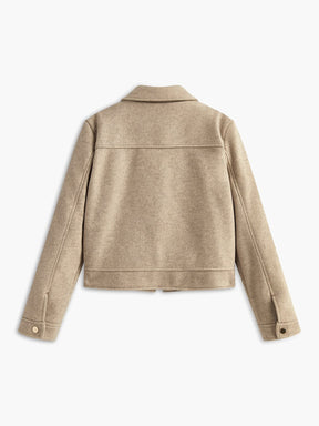 Veste tweed beige vue de dos lune