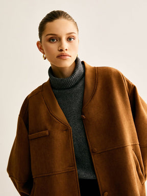 Veste en simili cuir vue de dos étoile