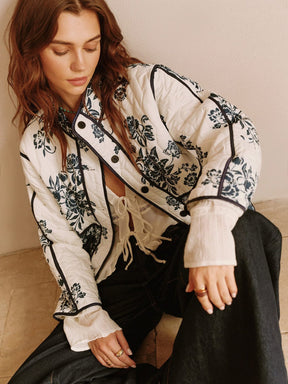 Veste matelassée style bohème paix