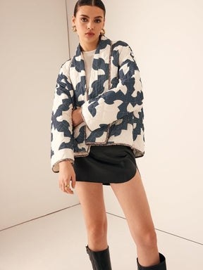 Veste chaude motif graphique - Confort