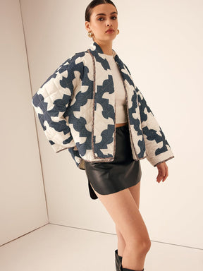 Veste oversize à motifs géométriques - Éclat