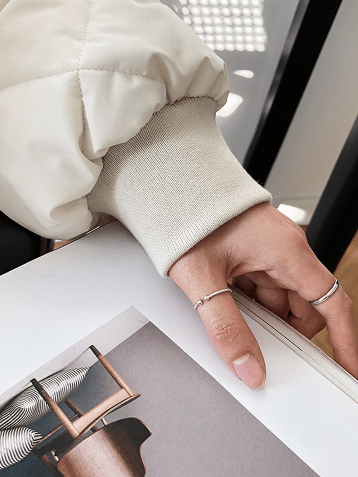 Veste matelassée beige vue latérale confort