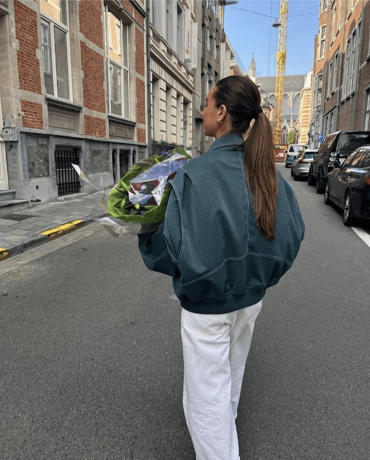 Détail des zips de la veste nuage