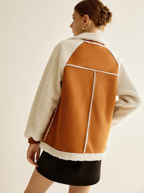Veste polaire bicolore style décontracté