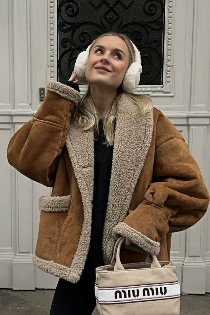 Veste polaire col contrasté confort