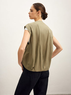 Veste sans manches tendance rosée